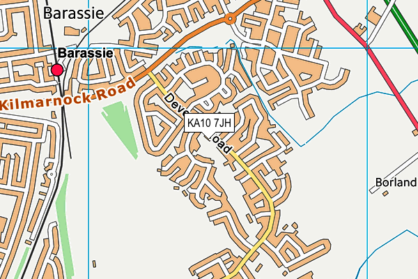 KA10 7JH map - OS VectorMap District (Ordnance Survey)