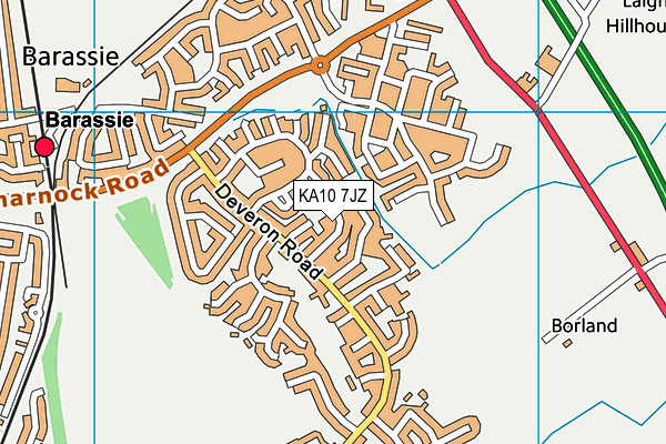 KA10 7JZ map - OS VectorMap District (Ordnance Survey) KA10 7JZ map - OS VectorMap District (Ordnance Survey)