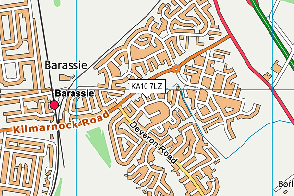 KA10 7LZ map - OS VectorMap District (Ordnance Survey) KA10 7LZ map - OS VectorMap District (Ordnance Survey)