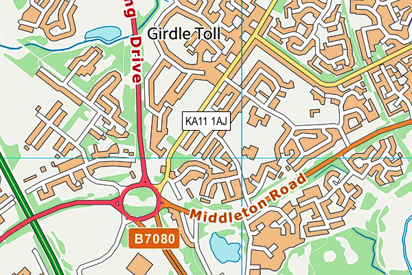 KA11 1AJ map - OS VectorMap District (Ordnance Survey) KA11 1AJ map - OS VectorMap District (Ordnance Survey)