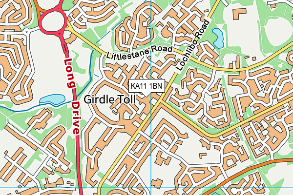 KA11 1BN map - OS VectorMap District (Ordnance Survey) KA11 1BN map - OS VectorMap District (Ordnance Survey)