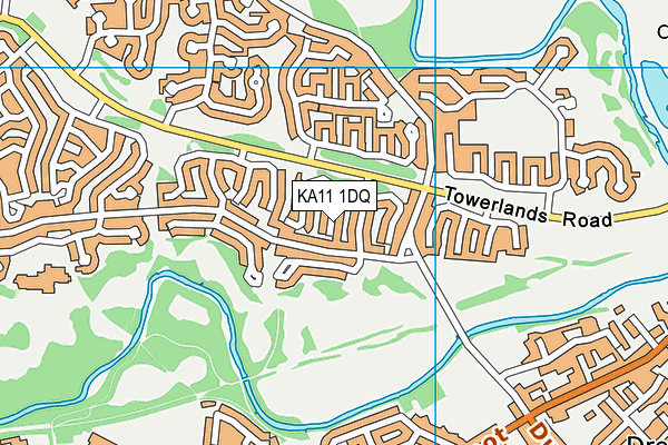 KA11 1DQ map - OS VectorMap District (Ordnance Survey) KA11 1DQ map - OS VectorMap District (Ordnance Survey)