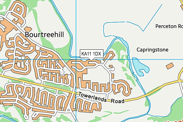 KA11 1DX map - OS VectorMap District (Ordnance Survey)