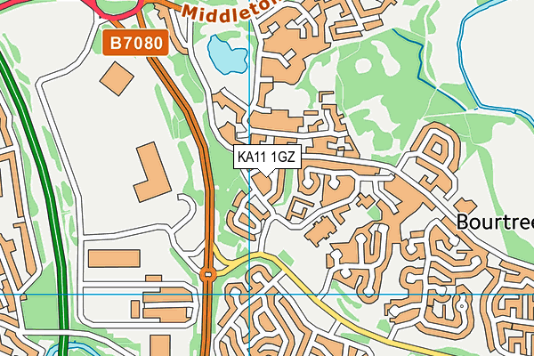 KA11 1GZ map - OS VectorMap District (Ordnance Survey) KA11 1GZ map - OS VectorMap District (Ordnance Survey)