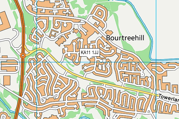 KA11 1JJ map - OS VectorMap District (Ordnance Survey) KA11 1JJ map - OS VectorMap District (Ordnance Survey)