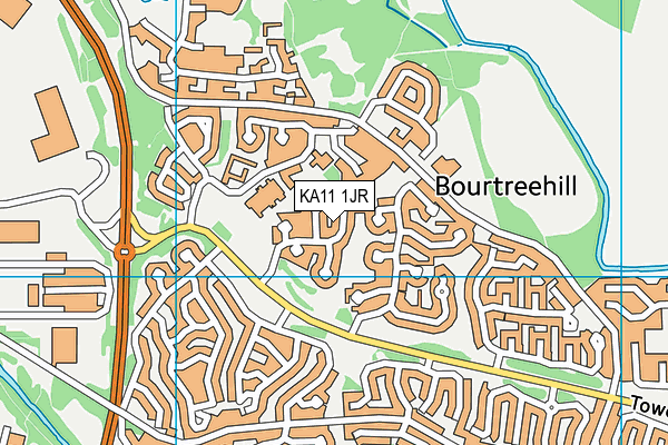 KA11 1JR map - OS VectorMap District (Ordnance Survey) KA11 1JR map - OS VectorMap District (Ordnance Survey)