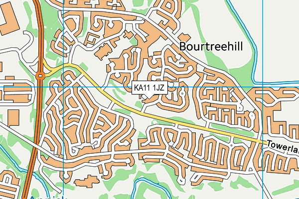 KA11 1JZ map - OS VectorMap District (Ordnance Survey) KA11 1JZ map - OS VectorMap District (Ordnance Survey)