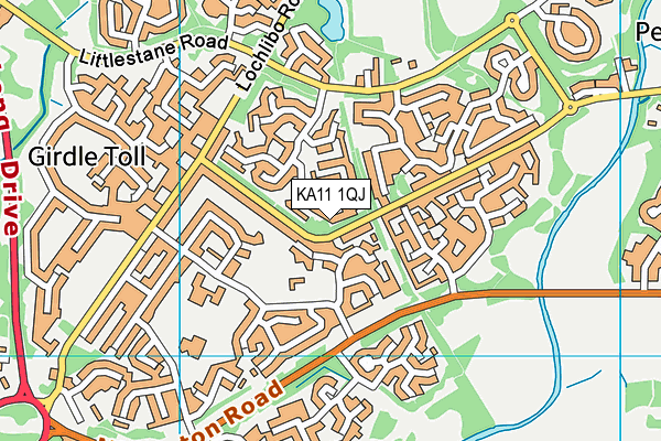 KA11 1QJ map - OS VectorMap District (Ordnance Survey) KA11 1QJ map - OS VectorMap District (Ordnance Survey)