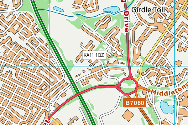 KA11 1QZ map - OS VectorMap District (Ordnance Survey) KA11 1QZ map - OS VectorMap District (Ordnance Survey)