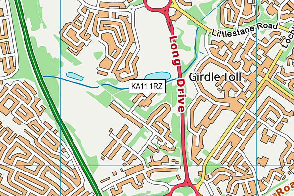 KA11 1RZ map - OS VectorMap District (Ordnance Survey) KA11 1RZ map - OS VectorMap District (Ordnance Survey)