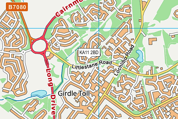 KA11 2BD map - OS VectorMap District (Ordnance Survey) KA11 2BD map - OS VectorMap District (Ordnance Survey)