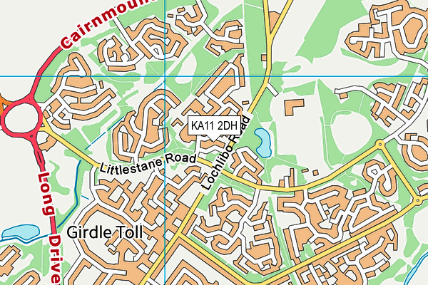 KA11 2DH map - OS VectorMap District (Ordnance Survey) KA11 2DH map - OS VectorMap District (Ordnance Survey)