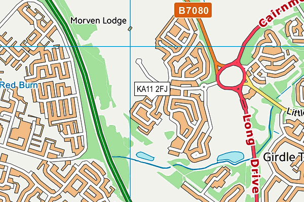 KA11 2FJ map - OS VectorMap District (Ordnance Survey) KA11 2FJ map - OS VectorMap District (Ordnance Survey)