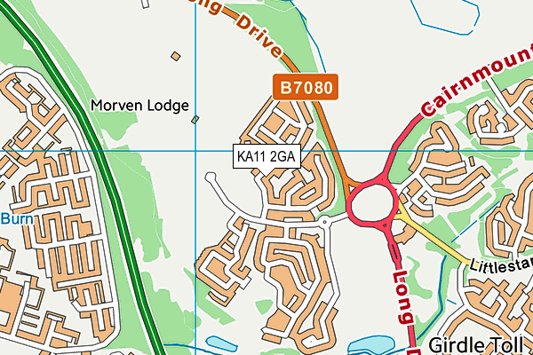 KA11 2GA map - OS VectorMap District (Ordnance Survey) KA11 2GA map - OS VectorMap District (Ordnance Survey)