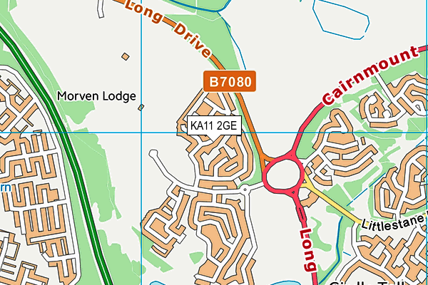 KA11 2GE map - OS VectorMap District (Ordnance Survey)