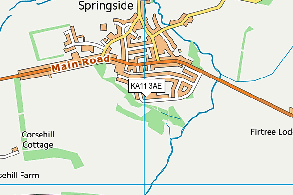 KA11 3AE map - OS VectorMap District (Ordnance Survey)