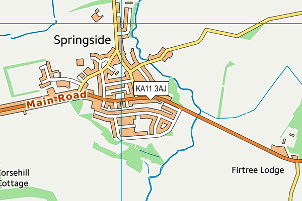 KA11 3AJ map - OS VectorMap District (Ordnance Survey) KA11 3AJ map - OS VectorMap District (Ordnance Survey)