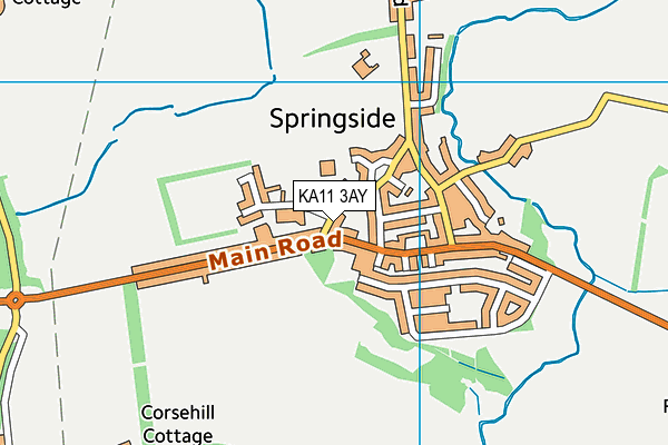 KA11 3AY map - OS VectorMap District (Ordnance Survey) KA11 3AY map - OS VectorMap District (Ordnance Survey)