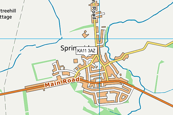 KA11 3AZ map - OS VectorMap District (Ordnance Survey) KA11 3AZ map - OS VectorMap District (Ordnance Survey)