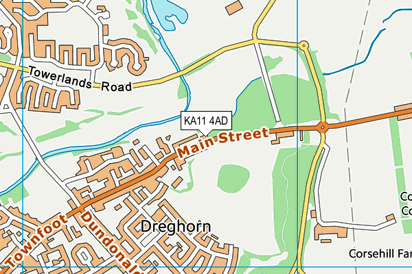 KA11 4AD map - OS VectorMap District (Ordnance Survey)