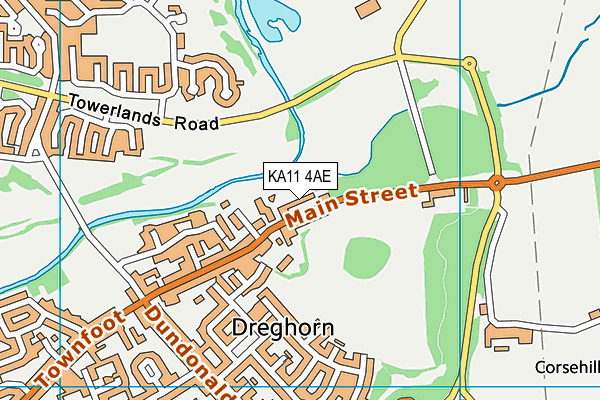 KA11 4AE map - OS VectorMap District (Ordnance Survey) KA11 4AE map - OS VectorMap District (Ordnance Survey)