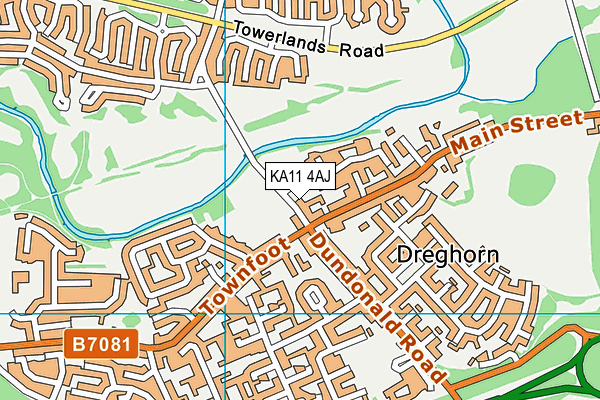 KA11 4AJ map - OS VectorMap District (Ordnance Survey) KA11 4AJ map - OS VectorMap District (Ordnance Survey)