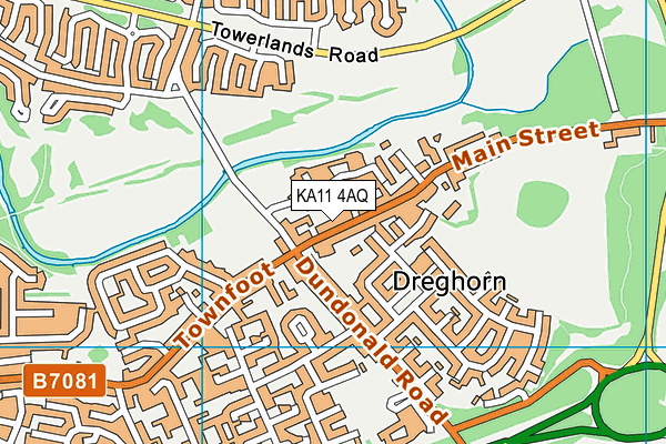 KA11 4AQ map - OS VectorMap District (Ordnance Survey) KA11 4AQ map - OS VectorMap District (Ordnance Survey)