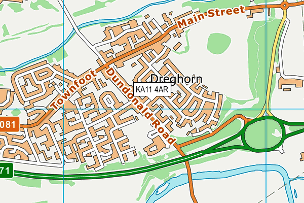 KA11 4AR map - OS VectorMap District (Ordnance Survey) KA11 4AR map - OS VectorMap District (Ordnance Survey)