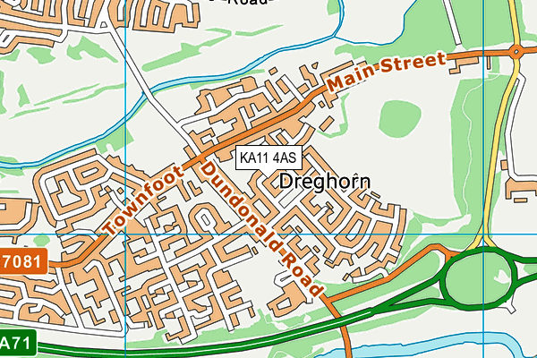 KA11 4AS map - OS VectorMap District (Ordnance Survey)