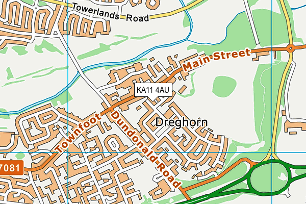 KA11 4AU map - OS VectorMap District (Ordnance Survey)