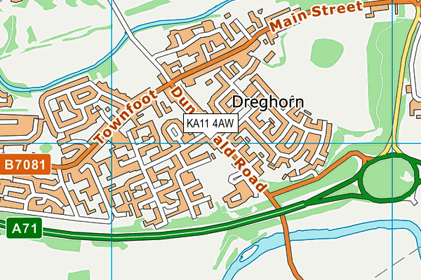 KA11 4AW map - OS VectorMap District (Ordnance Survey) KA11 4AW map - OS VectorMap District (Ordnance Survey)