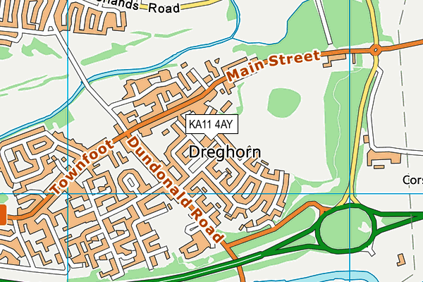KA11 4AY map - OS VectorMap District (Ordnance Survey) KA11 4AY map - OS VectorMap District (Ordnance Survey)