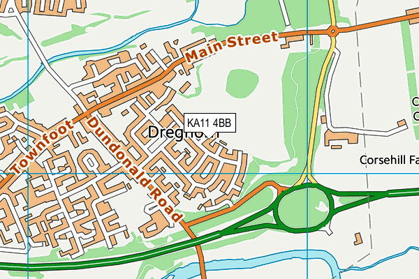 KA11 4BB map - OS VectorMap District (Ordnance Survey) KA11 4BB map - OS VectorMap District (Ordnance Survey)
