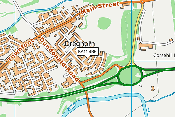 KA11 4BE map - OS VectorMap District (Ordnance Survey)