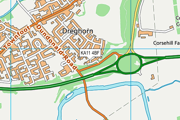 KA11 4BF map - OS VectorMap District (Ordnance Survey)
