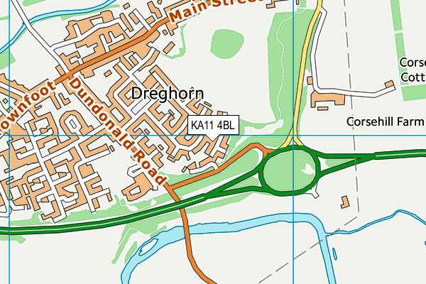 KA11 4BL map - OS VectorMap District (Ordnance Survey) KA11 4BL map - OS VectorMap District (Ordnance Survey)