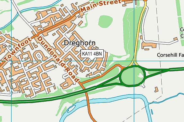 KA11 4BN map - OS VectorMap District (Ordnance Survey)