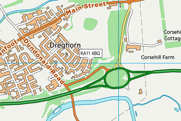 KA11 4BQ map - OS VectorMap District (Ordnance Survey) KA11 4BQ map - OS VectorMap District (Ordnance Survey)
