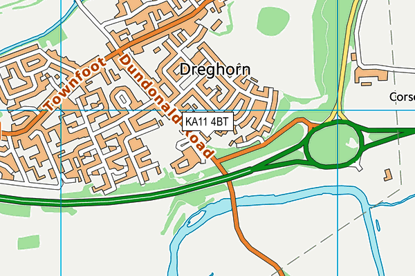 KA11 4BT map - OS VectorMap District (Ordnance Survey)