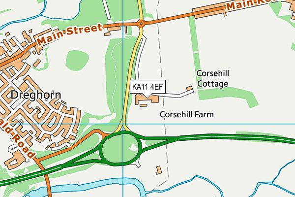 KA11 4EF map - OS VectorMap District (Ordnance Survey)