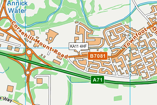 KA11 4HF map - OS VectorMap District (Ordnance Survey)