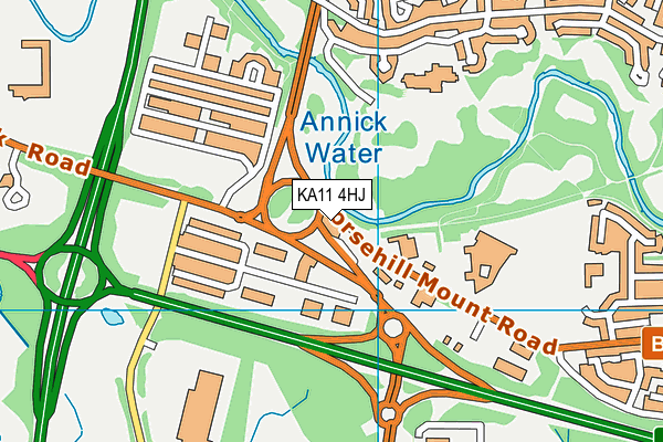KA11 4HJ map - OS VectorMap District (Ordnance Survey) KA11 4HJ map - OS VectorMap District (Ordnance Survey)