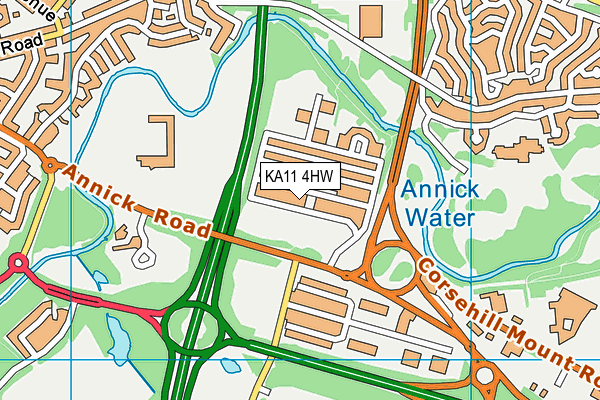 KA11 4HW map - OS VectorMap District (Ordnance Survey)