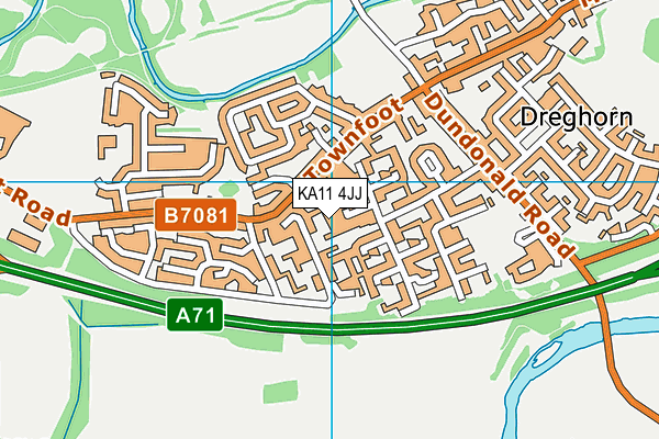 KA11 4JJ map - OS VectorMap District (Ordnance Survey) KA11 4JJ map - OS VectorMap District (Ordnance Survey)