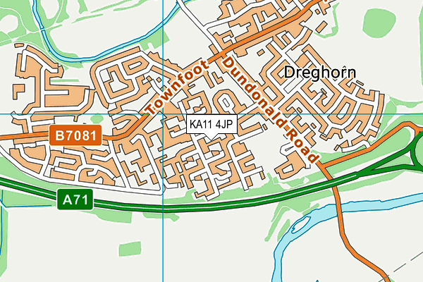 KA11 4JP map - OS VectorMap District (Ordnance Survey) KA11 4JP map - OS VectorMap District (Ordnance Survey)