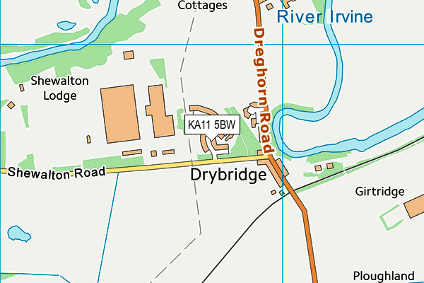KA11 5BW map - OS VectorMap District (Ordnance Survey) KA11 5BW map - OS VectorMap District (Ordnance Survey)