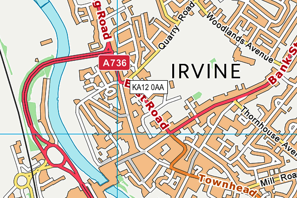KA12 0AA map - OS VectorMap District (Ordnance Survey) KA12 0AA map - OS VectorMap District (Ordnance Survey)