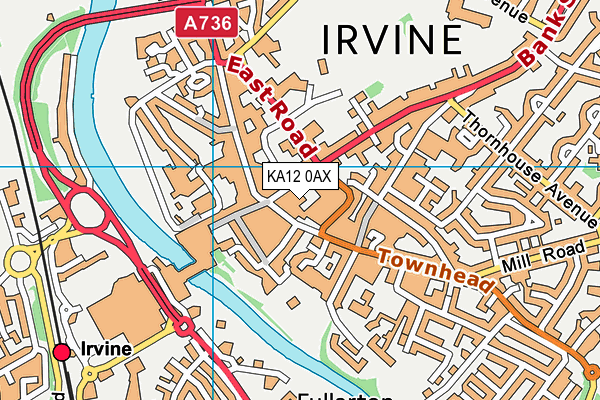 KA12 0AX map - OS VectorMap District (Ordnance Survey) KA12 0AX map - OS VectorMap District (Ordnance Survey)