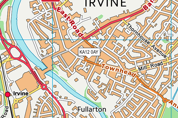 KA12 0AY map - OS VectorMap District (Ordnance Survey) KA12 0AY map - OS VectorMap District (Ordnance Survey)