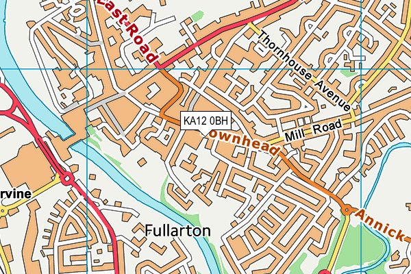 KA12 0BH map - OS VectorMap District (Ordnance Survey)